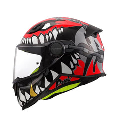 Juniorhjälm LS2 FF812 Kid Punk Grå/Röd